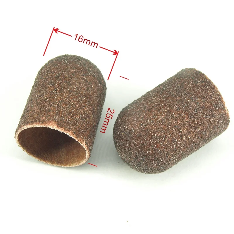 16*25 мм 10 шт шлифовальных лент блок колпачков + резиновый зажим для маникюра и