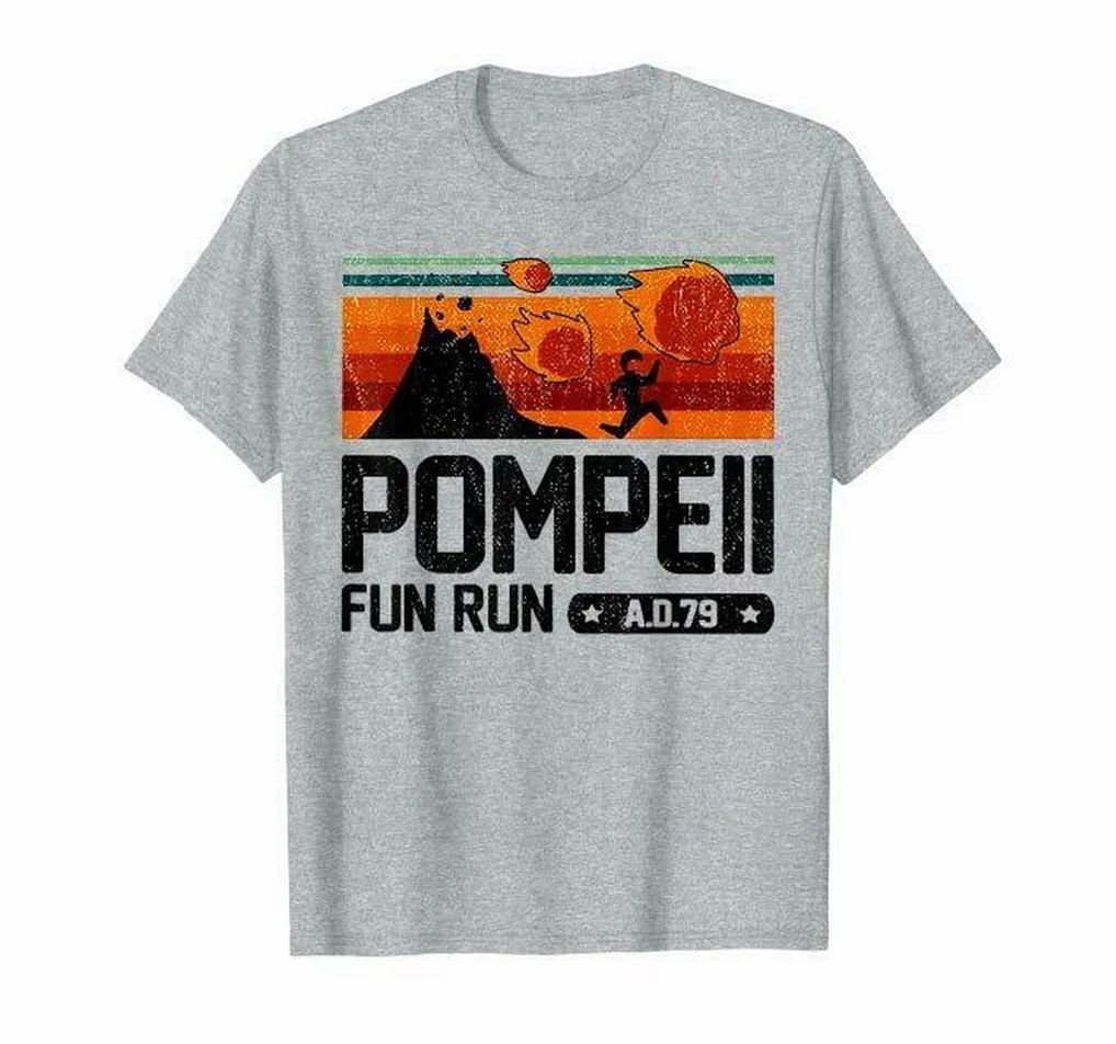 Pompeii Fun Run 79 AD Ретро Винтажная футболка подарок на день рождения топы Футболка |