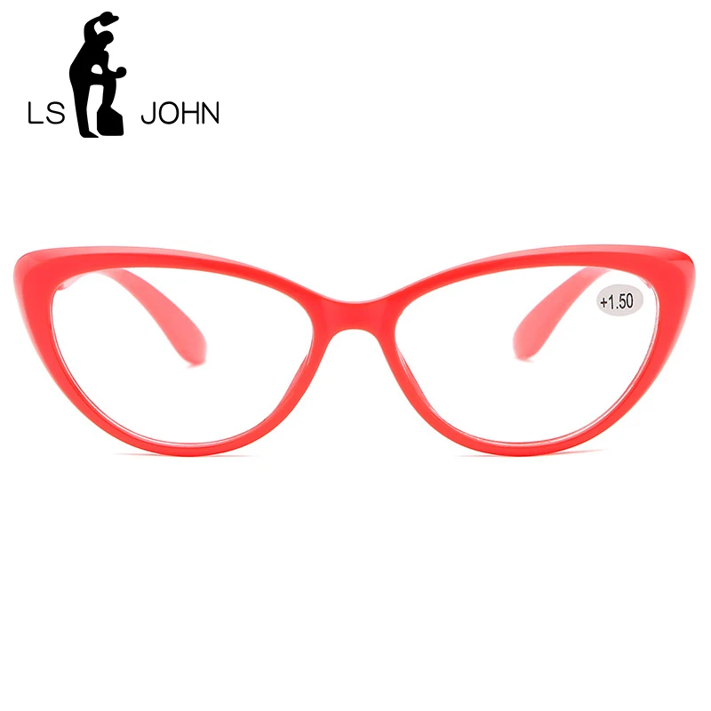 Очки LS JOHN для чтения кошачий глаз женские ультралегкие компьютерные очки