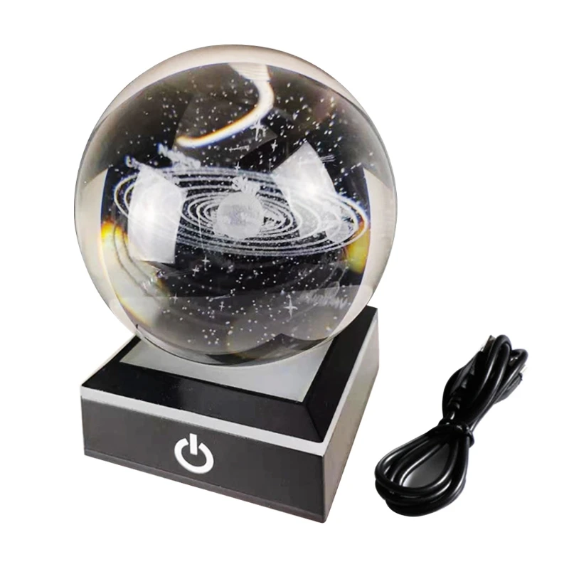 

Luminous Crystal Ball 3D Crystal Ball Light White Crystal Material Glowing Balls