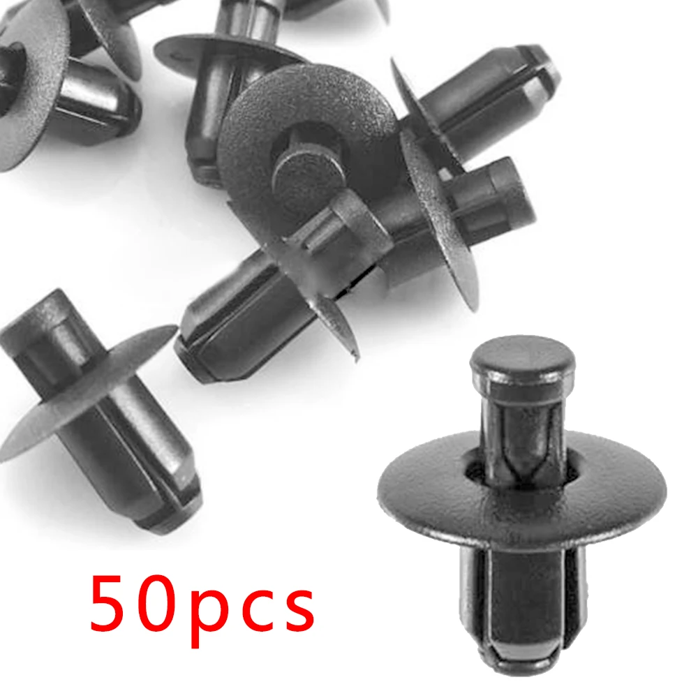 

Retainer Securing Clip Fastener For Hyundai Veracruz Genesis Rio Black Nylon 7mm 50PCS Cowl