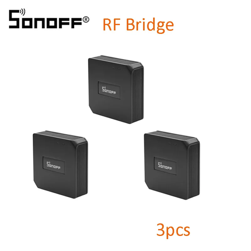 RF Bridge 3pcs Sonoff РЧ мост, 433 РЧ пульт дистанционного управления 433 к WiFi Пульт дистанционного управления, Модуль Автоматизации умного дома Wifi переключатель Diy управление Лер - Комплект: RF Bridge 3pcs