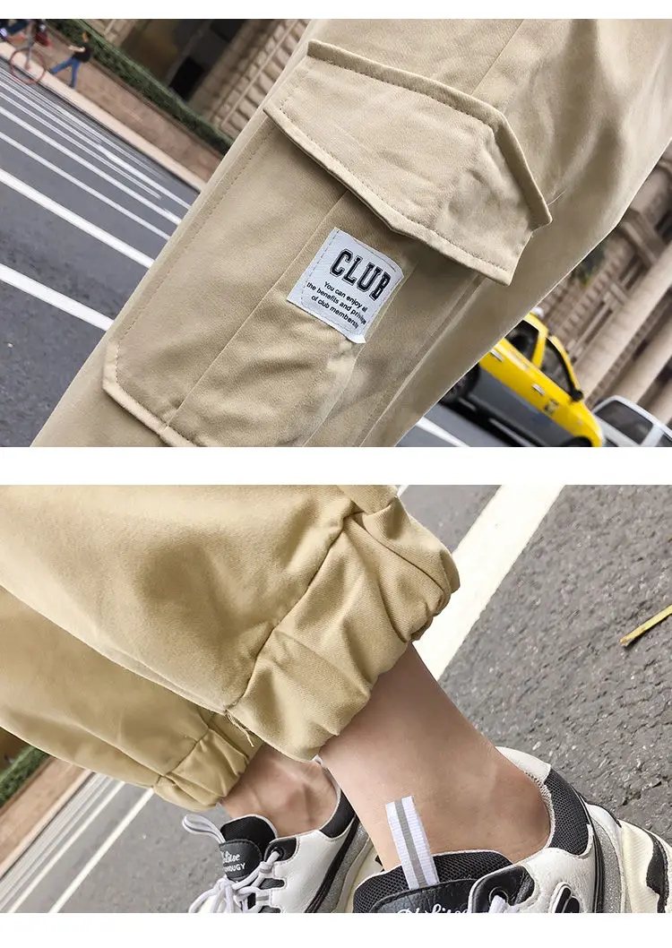 Женские модные брюки с высокой талией элегантные в стиле хип-хоп женские