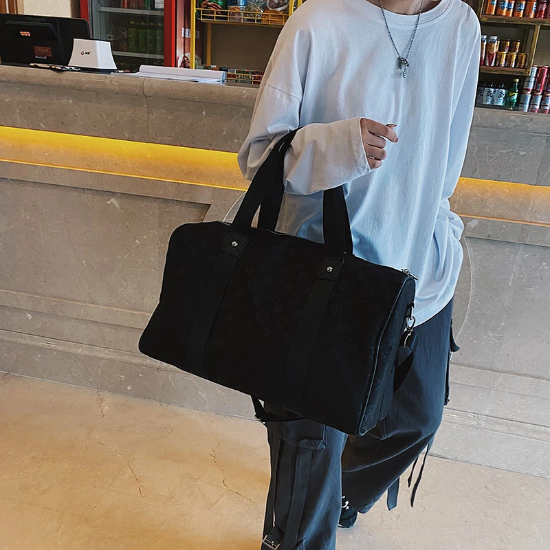 

YILIAN Retro printed traveling bags men and women 2021 new leisure foreign style high texture soft surface large capacity