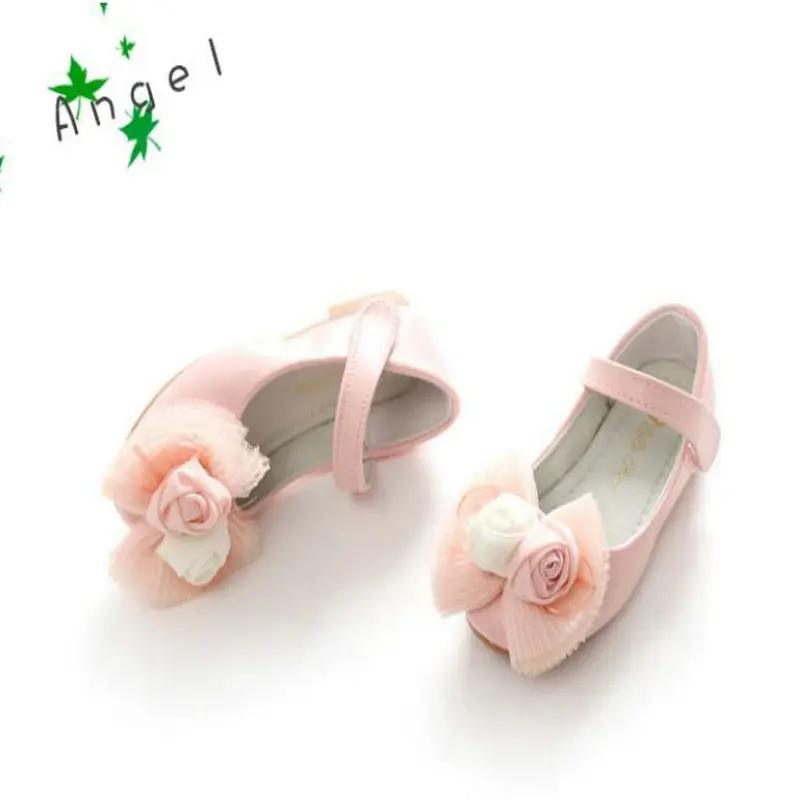 Детская одежда принцессы с бантом и цветочным рисунком для девочек сандалии