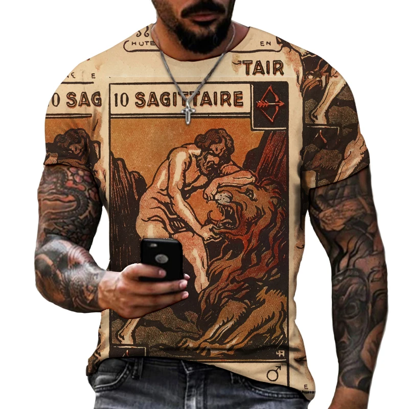 Мужская футболка с изображением статуи Свободы в стиле древней греческой