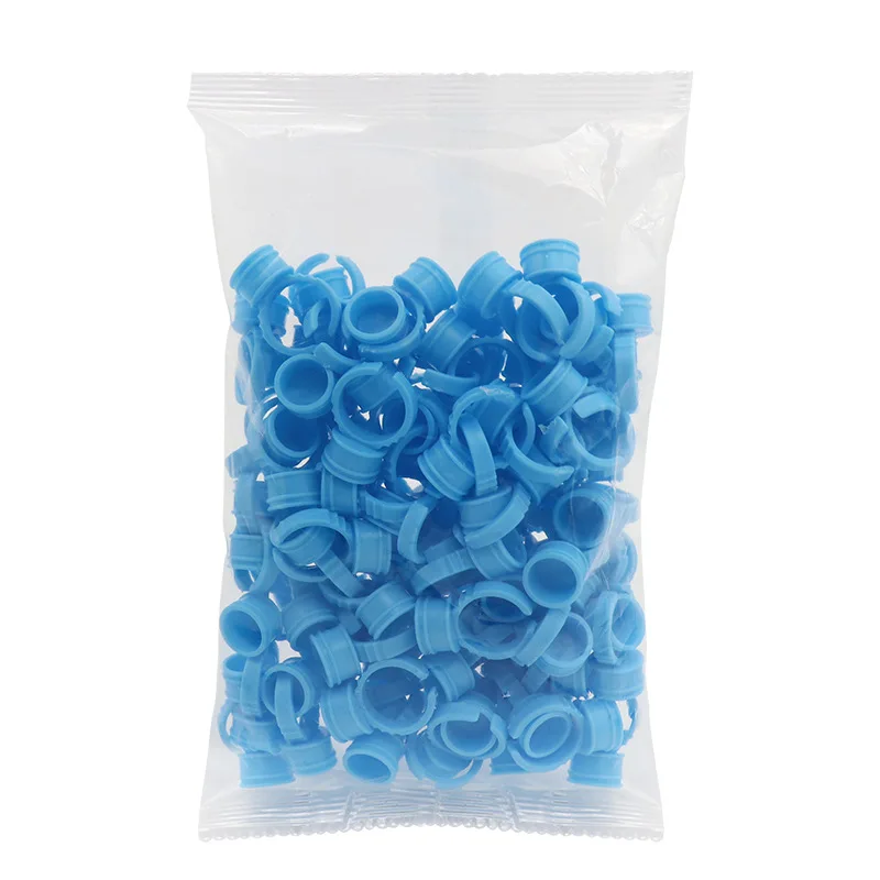 

100pcs Plastic Disposable Microblading Tattoo Ink Cups Permanent Makeup Tool Pigment Clear Holder Container Cap Tattoo Accessory