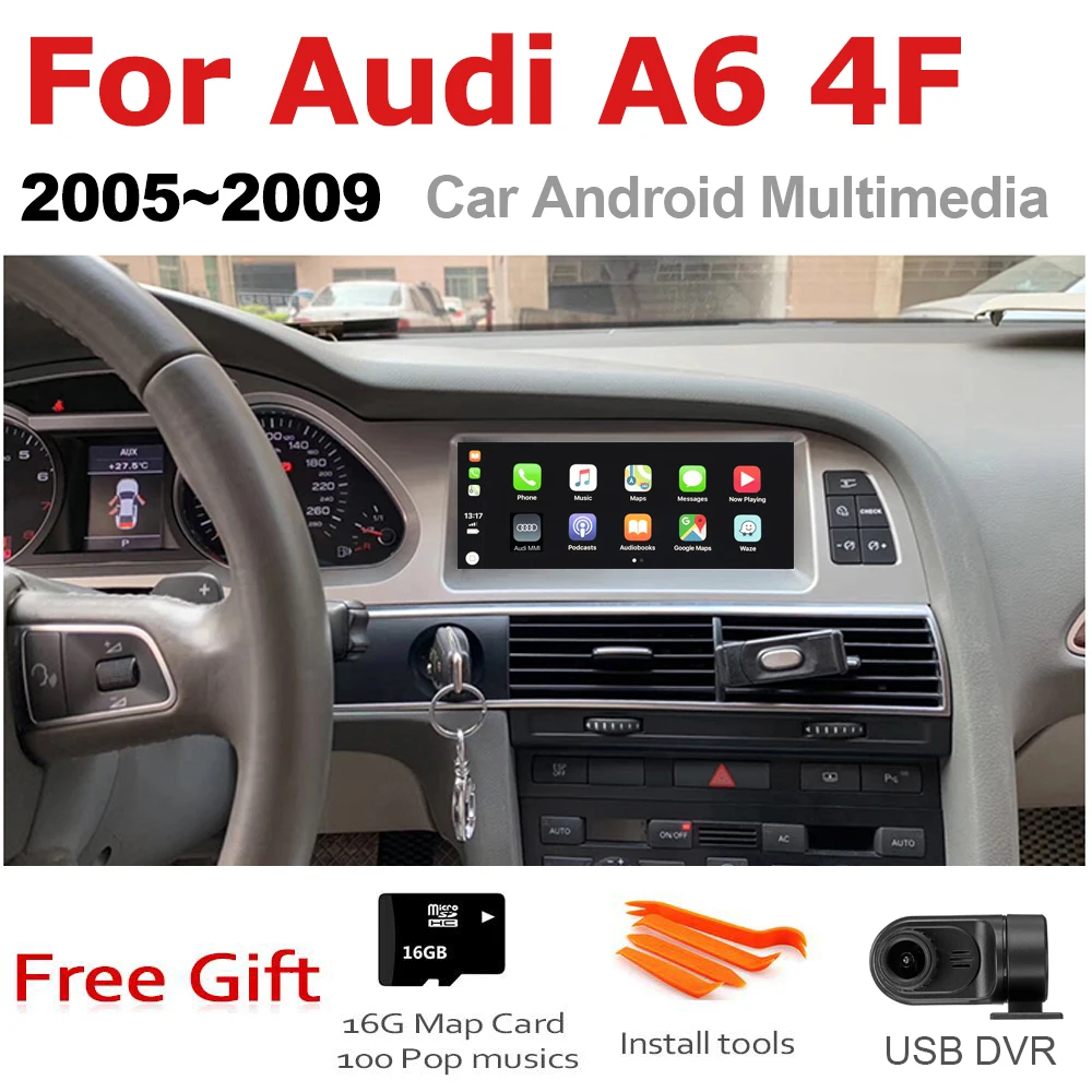 

TBBCTEE Car Android For Audi A6 4F 2005 2006 2007 2008 2009 MMI 2G 3G GPS Navigation Radio Android Auto Hi-Fi Multimedia player