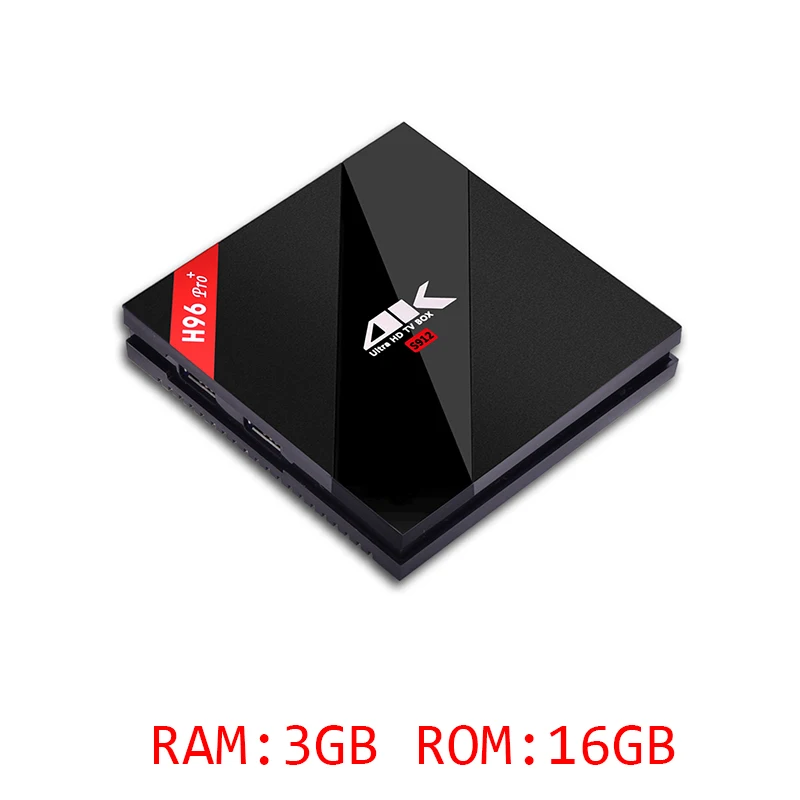 Wechip H96 Pro Plus Android 7,1 ТВ приставка Amlogic S912 Восьмиядерный 3g 32G 2,4G/5,8 GHz Wifi HDMI 4K HDR BT4.1 телеприставка медиаплеер - Цвет: 3G16GB