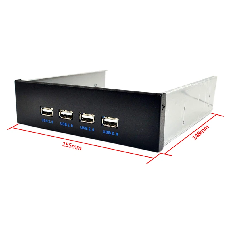 4 Ports USB 2.0 Front Panel Hub Splitters Adapter USB-HUB Multiple Splitter Hubs 5.25 Driver Bay for PC Computer | Компьютеры и офис