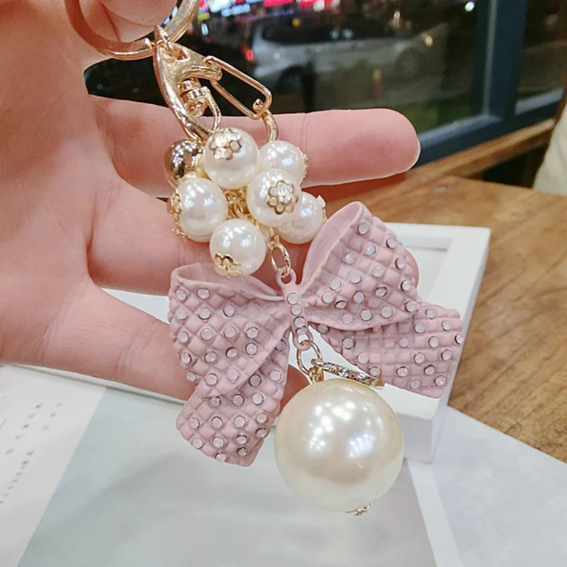 Корейская женская Милая ручная работа искусственный большой жемчуг розовый