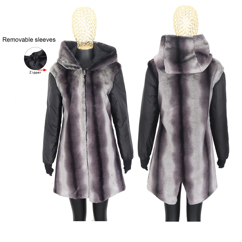 2021 Long Parka Real Fur Coat Women Winter Jacket Natural Real Fox Fur Coats Casual Oversize New Outerwear Streetwear