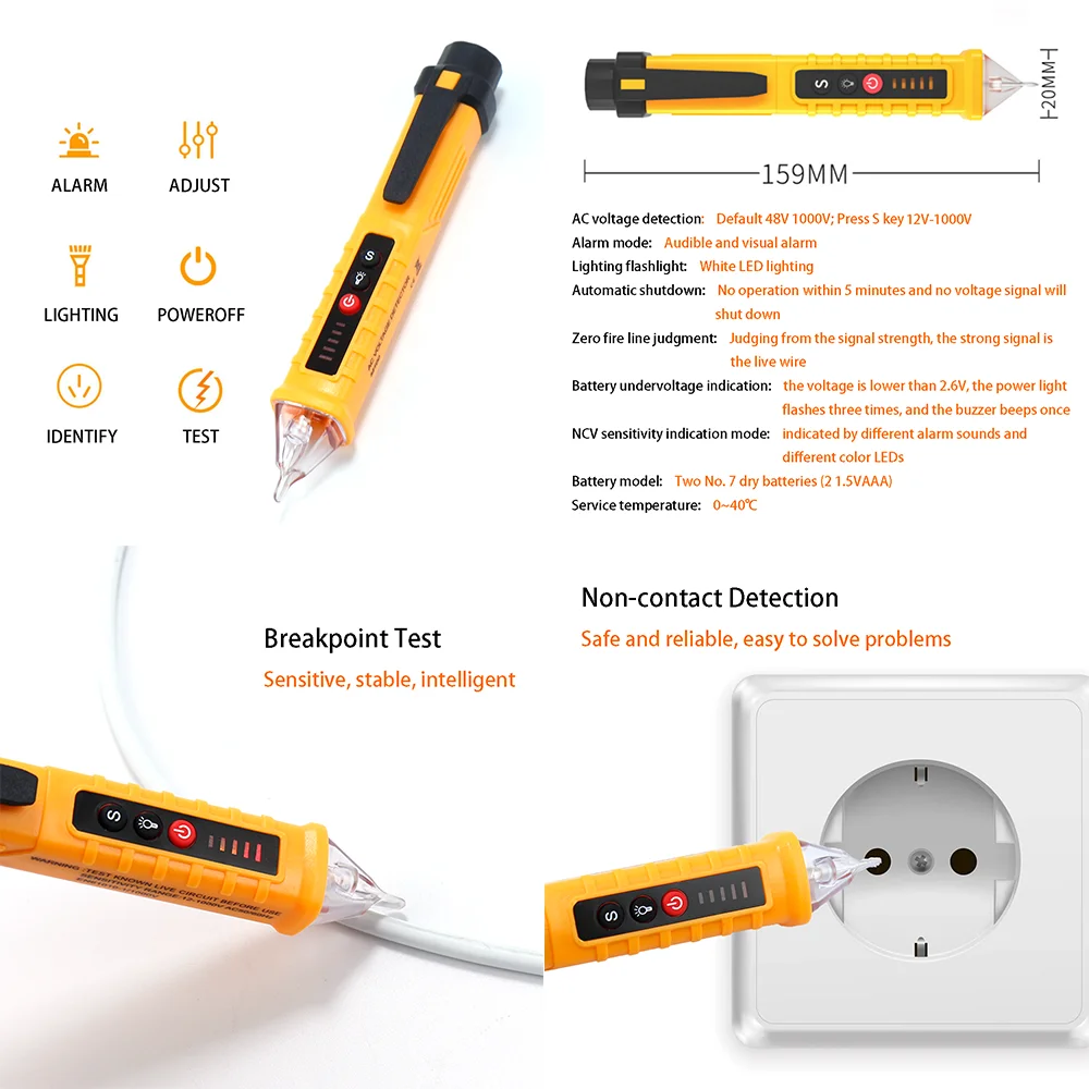 Цифровой мультиметр Ture RMS AC DC NCV Smart Multimetro Test er Ohm Емкость Гц измеритель напряжения