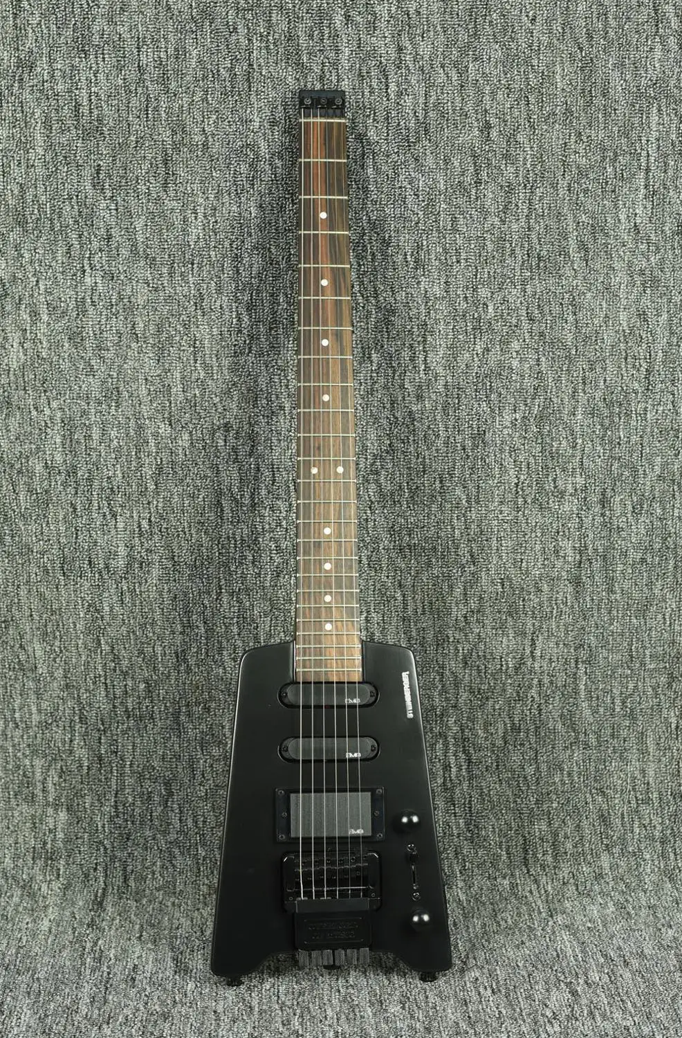 Новая безголовая черная электрическая гитара портативная дорожная