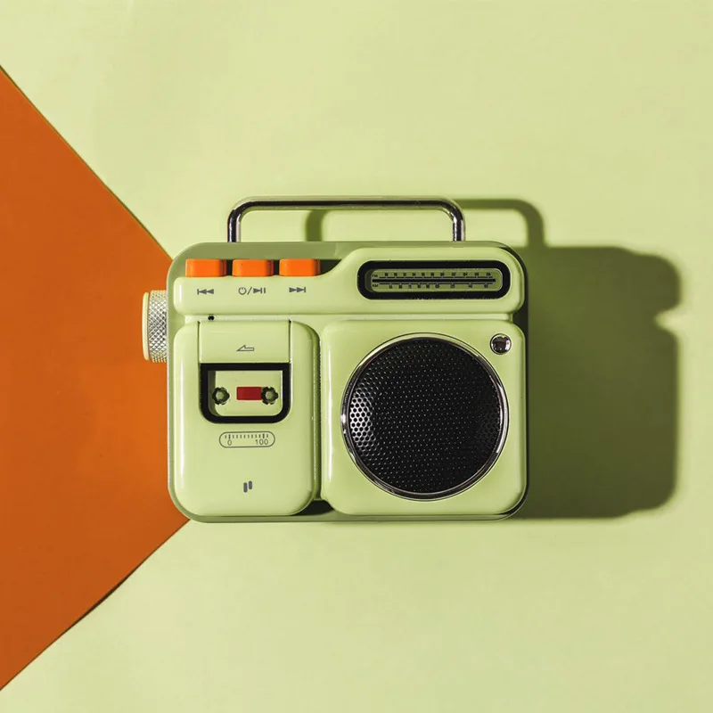 

PURIDEA MOCA Art Retro Bluetooth Speaker Outdoor Small Portable Mini Speaker Subwoofer cool stone speaker