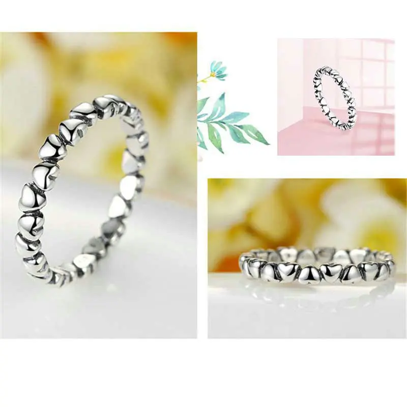 

Rings Womens All Love Heart Mode Alloy Gift Lady Engagement Ring Jewelry
