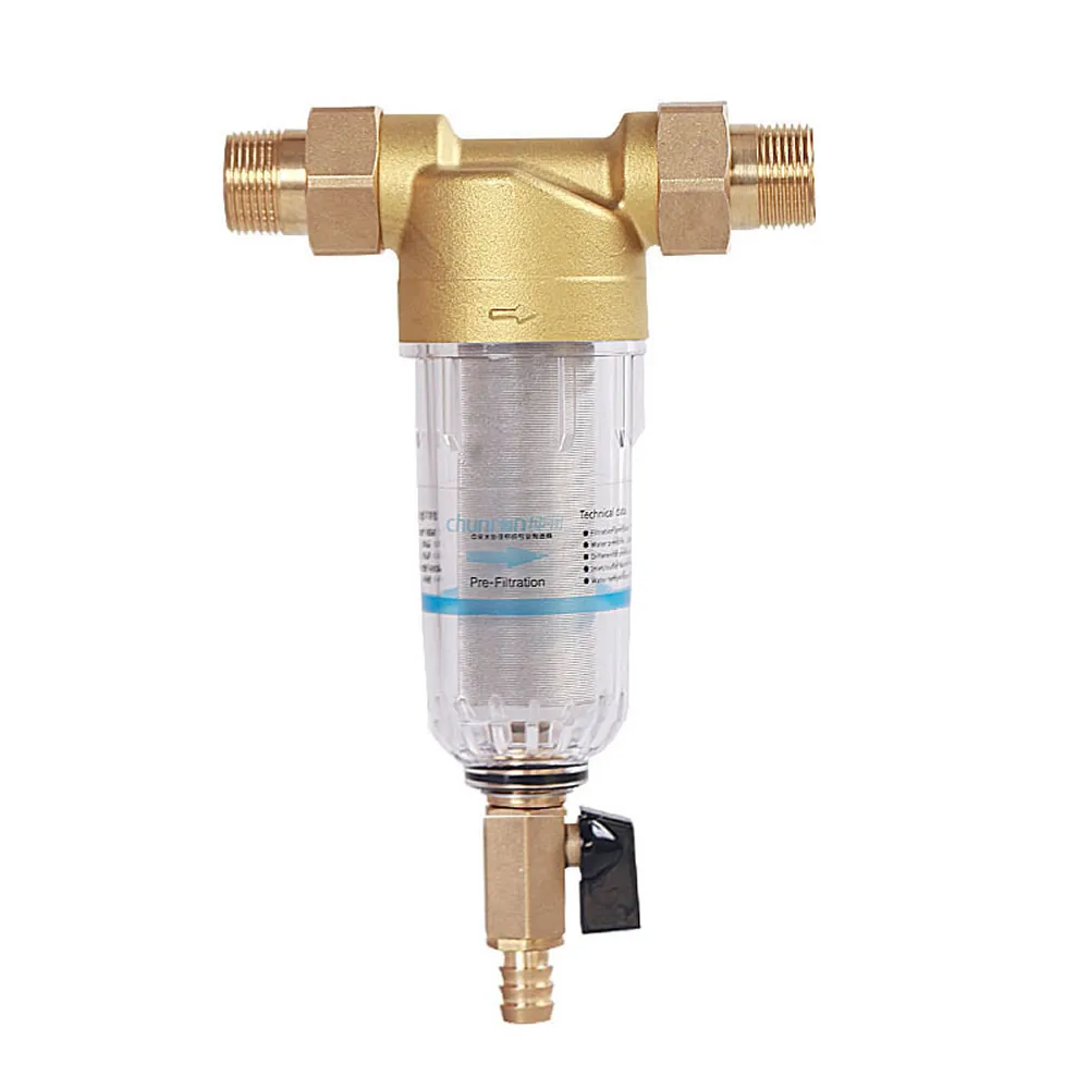 Медное устройство для очистки портов 1/2 дюйма 3/4 1 фильтр бытового фильтра воды