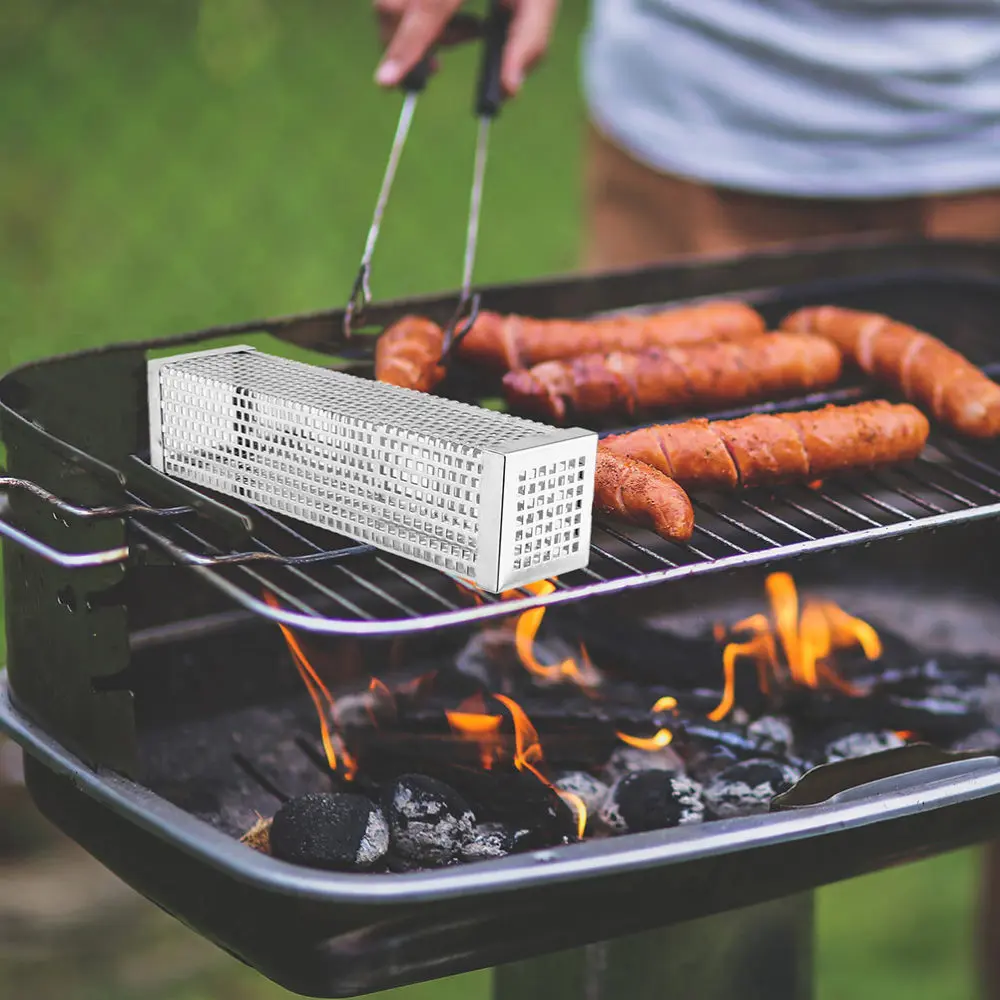 

Stainless Steel Pellet Tube Smoker Mesh Tube BBQ Tools 6 Inch Grill Smoker