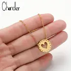 Ожерелье Chandler женское, из нержавеющей стали, с круглым сердечком