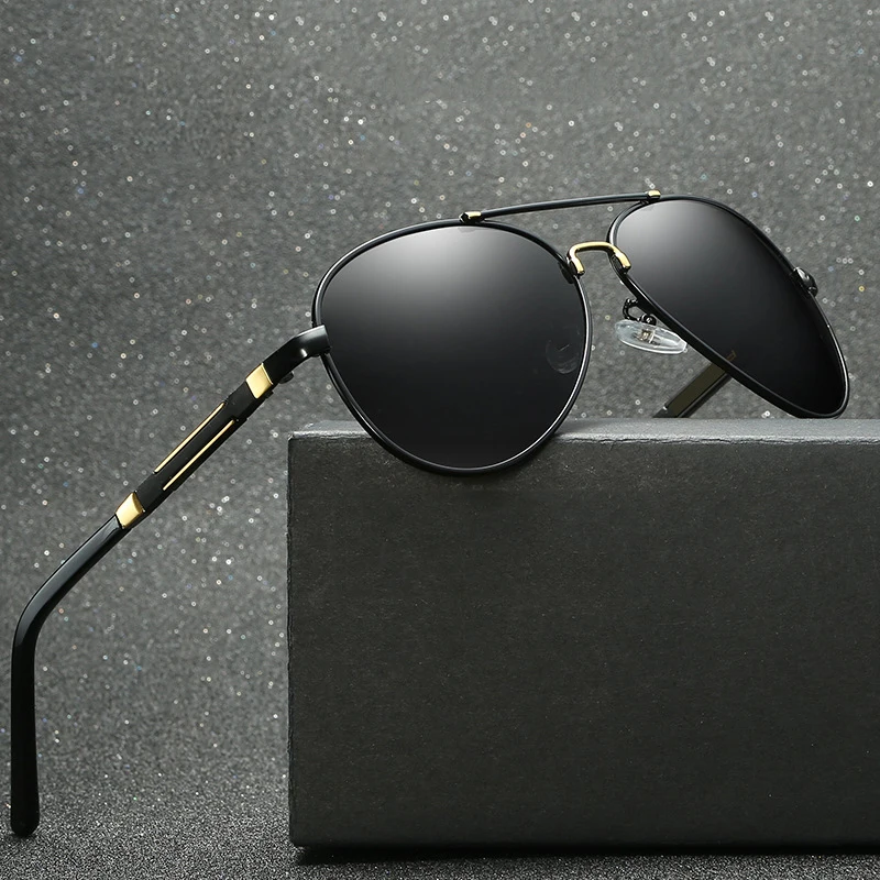

Brand Design Luxury Pilot Polarized Sunglasses For Men Fashion Classic Male Driving Fishing Polaroid Metal Sun Glasses Goggle