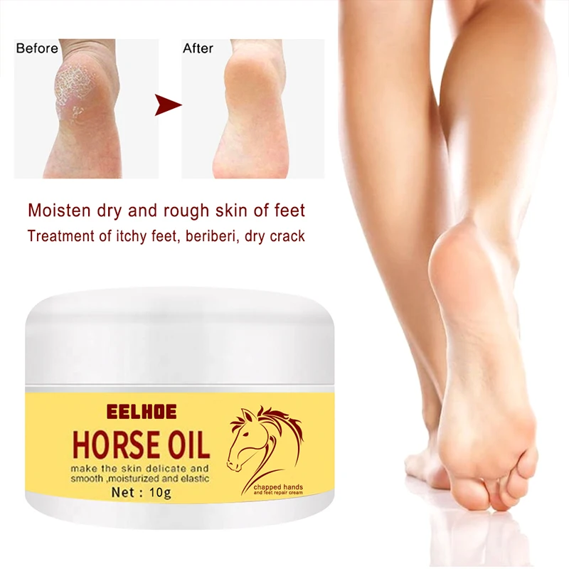 

Horse Oil Foot Cream Anti Dry Feet Skin Care Cracked Heel Smooth Repair TXTB1