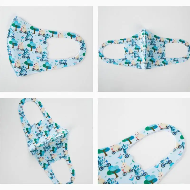 

10Pcs Kids Cartoon Sponge Anti Pollution Mouth Mask Washable Anti Dust Protective Reusable Cold Prevention Mask For Children