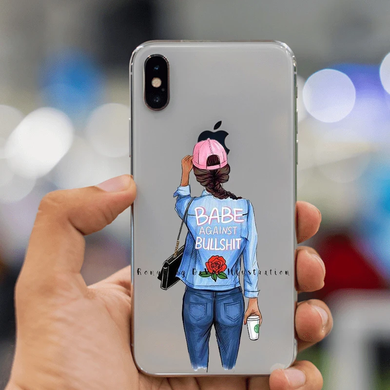 TPU VOGUE queen Princess женский силиконовый чехол для телефона boss coffee из ТПУ для iphone 11 11Pro 5C 6 6S 7 8 Plus 5s 5 SE X XR XS Max - Цвет: TPU