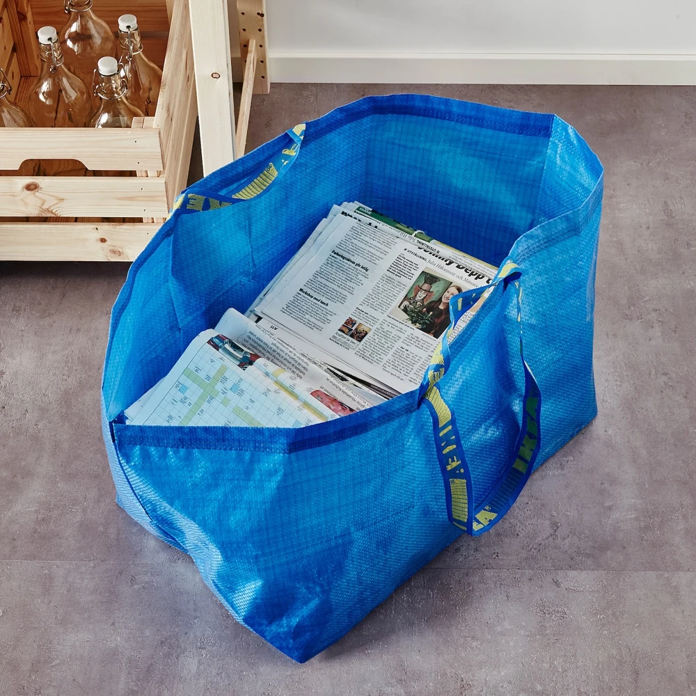 Bag FRAKTA Swedish Quality Products large blue 55x37x35 cm / 71 l bags storage of things items for Home Organization Garden | Дом и сад