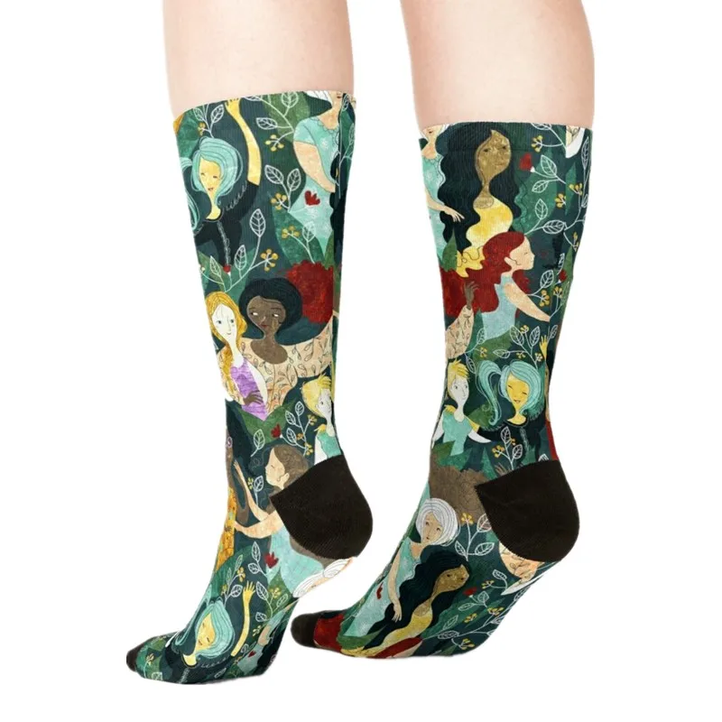 

2021 Women's socks kawaii Space Dinosaurs Printed Socks Woman harajuku Happy Funny Novelty cute girl gift Socks for women