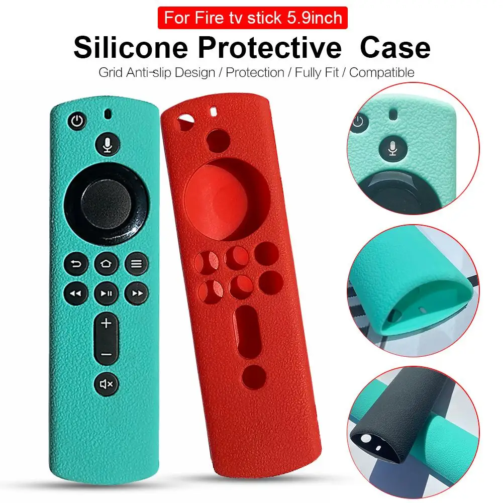

Remote Control Anti-lost Silicone Case For Fire Media Player TV 5.9 Inch Luminous Durable Lightweight Soft Protective Shell