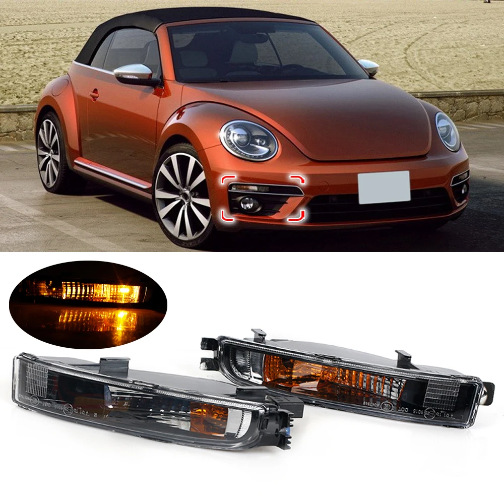 

K-Car Front DRL Turn Signal Light Fog Lamp With Bulb For Volkswagen VW Beetle 2011 2012 2013 2014 2015