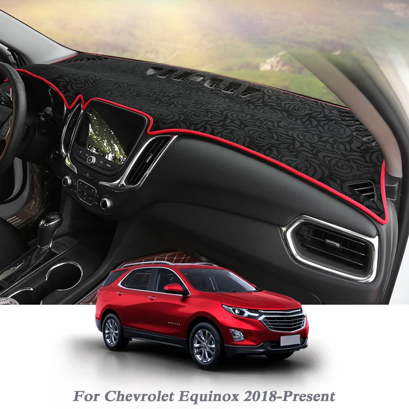 

Автомобильный Стайлинг приборной панели защитный коврик абажур Подушка розовый ковер для Chevrolet Equinox 2018-настоящее время RHD & LHD внутренний акс...