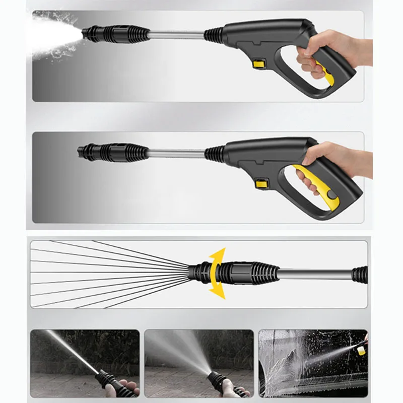 

Pressure Washer Household Type Roller Push-Pull With Water Gun And Foam Generator 220V High Pressure Pumps Car Cleaning Tools
