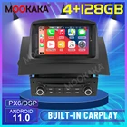 Автомобильный мультимедийный DVD-плеер на Android 11,0, 6 + 128 ГБ, GPS-радио для Renault Megane 2 Fluence 2002-2008, GPS-навигация, стерео DSP аудио
