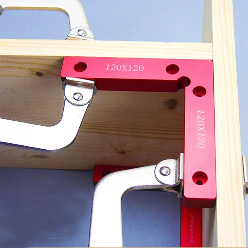 

90 Degree Positioning Squares, 4.7 Inch x 4.7 Inch Aluminium Alloy Right Angle Clamps Woodworking Carpenter Tool(2 Pack)