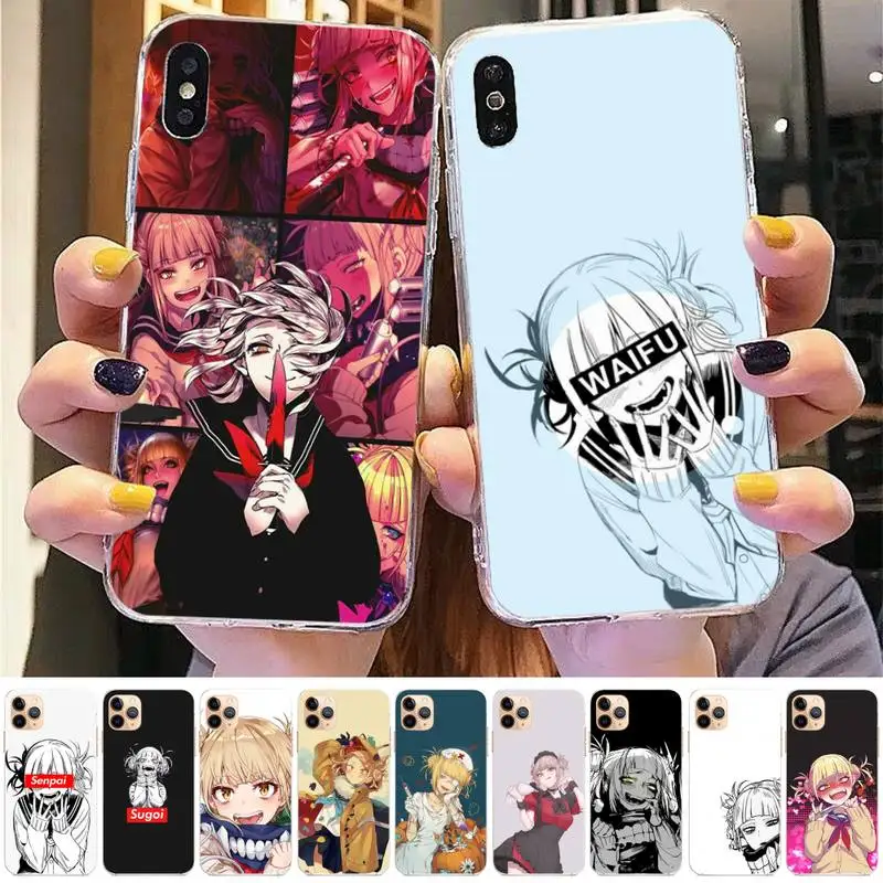 

Anime Himiko Toga Waifu Phone Case for iPhone 13 11 12 13 mini pro XS MAX 8 7 6 6S Plus X 5S SE 2020 XR cover