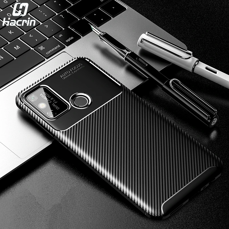 Чехол Hacrin для Huawei Honor 9A чехол из мягкого углеродного волокна ударопрочный