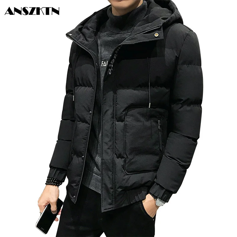 

ANSZKTN Padded jacket men popular logo overalls down cotton-padded jacket winter jacket thickened winter cotton-padded jacket