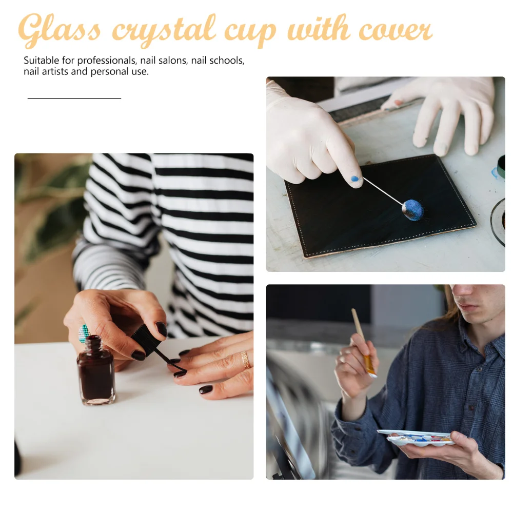 

5Pcs Nails Glass Dish Nail Acrylic Liquid Powder Bowl Manicure Art Supplies