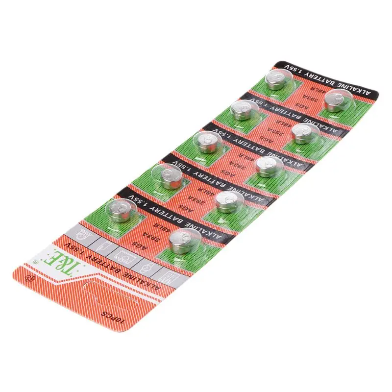 10 шт. щелочная батарея Кнопка монета AG5 LR754 393 SR754 193 546 RW28 48 слуховой аппарат наушники часы батареи