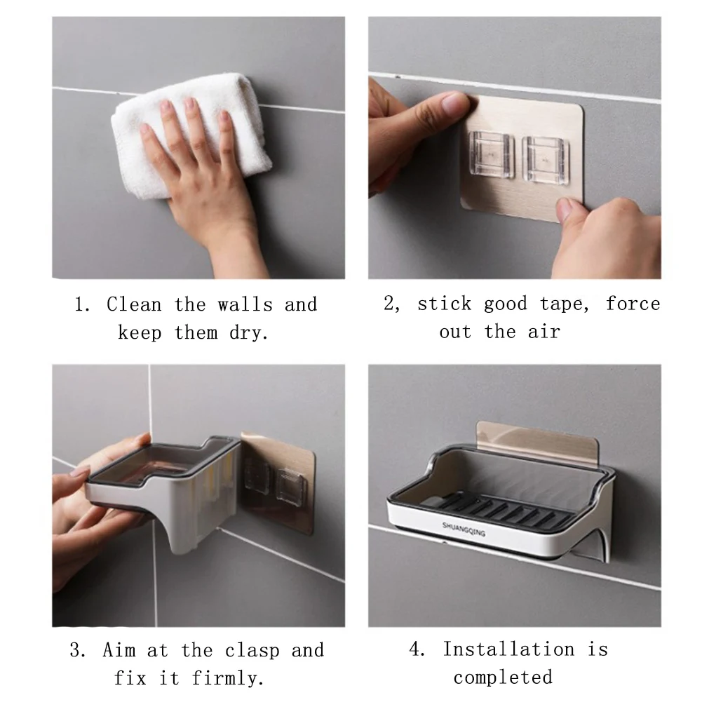 Домашний декор аксессуары для ванной комнаты мыльница клей Настенный контейнер