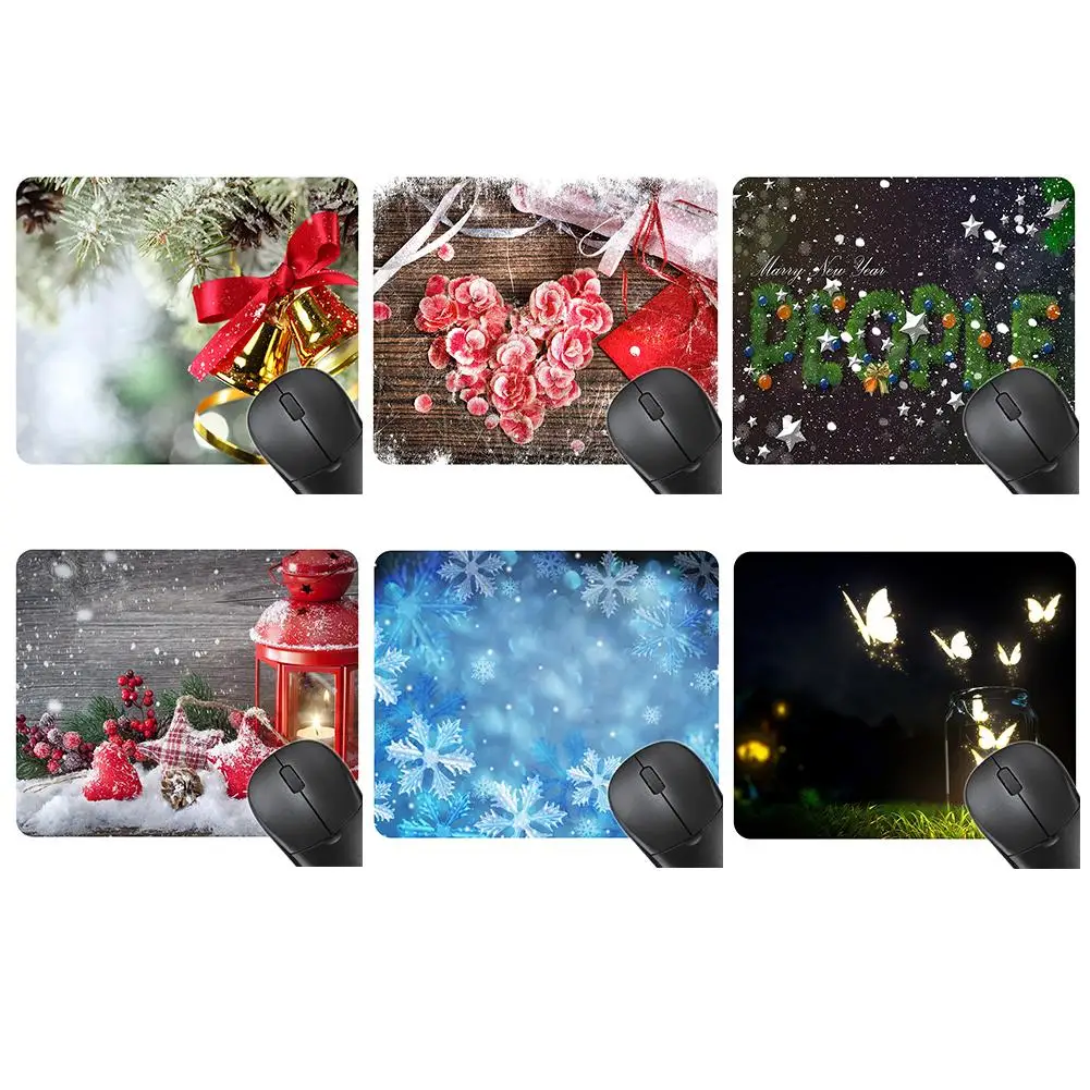 

Christmas Jingle Bell Flower Soft Desk PC Laptop Computer Mouse Pad Mice Mat