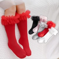 girls socks toddlers girls lace knee high long soft cotton lace baby girl knee high socks