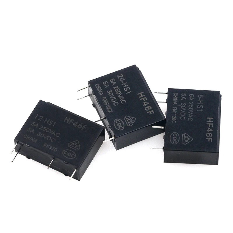 10 шт./лот реле мощности 30 В постоянного тока HF46F-005-HS1 HF46F-012-HS1 HF46F-024-HS1 5-HS1 12-HS1 24-HS1 5A