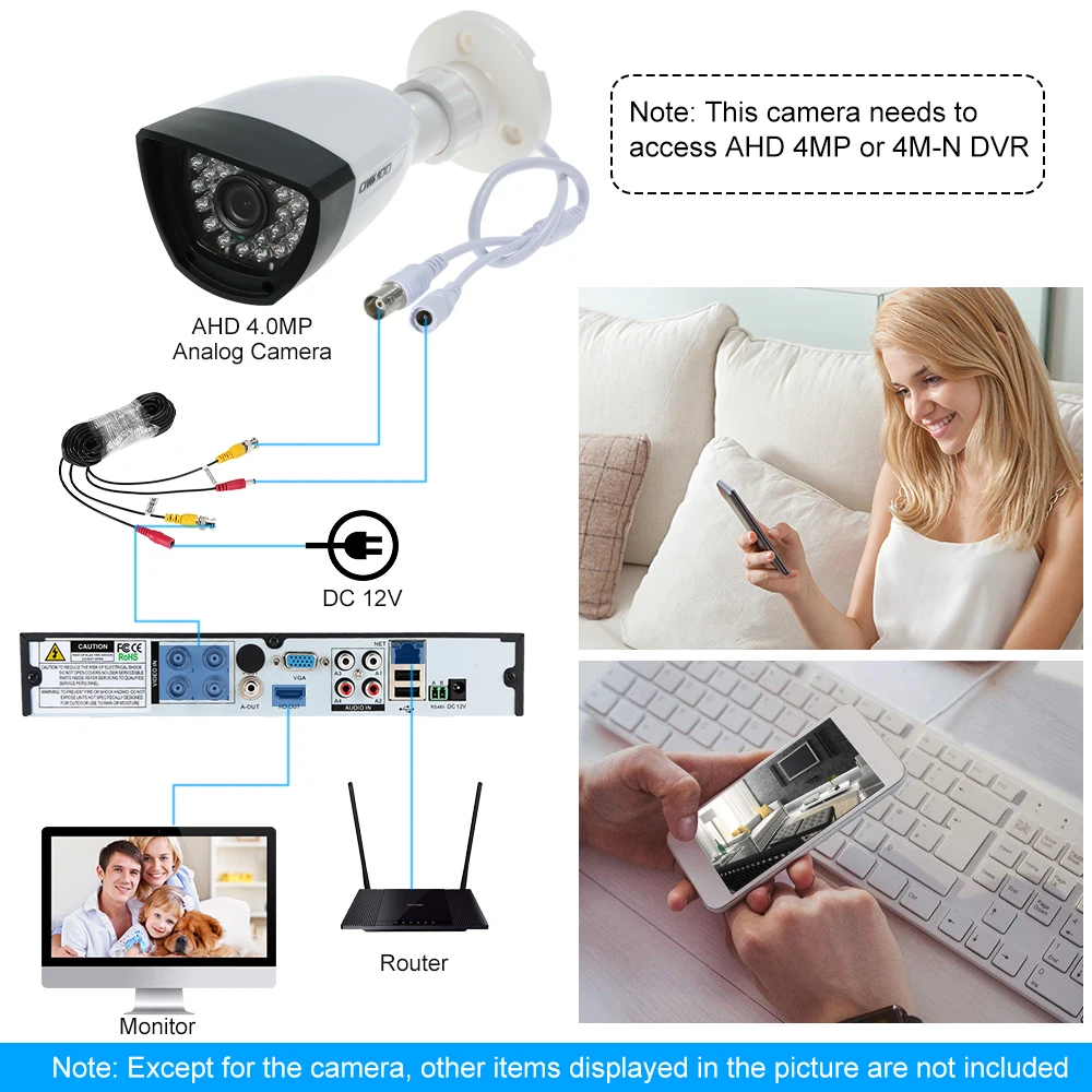 OWSOO 4MP AHD Bullet Водонепроницаемая камера Поддержка IR-CUT ночного видения 30 шт.