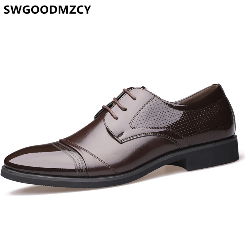 Деловая обувь для мужчин офисная кожаная итальянская формальная Мужская