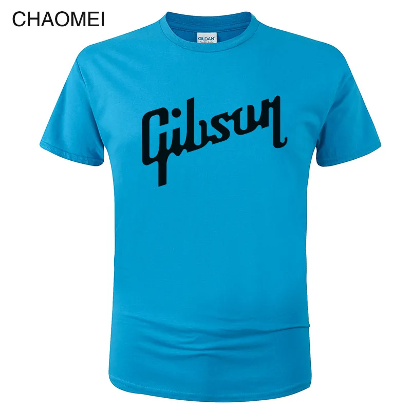 Летняя новая футболка Gibson Мужская хлопковая футболка с круглым вырезом Мужская футболка с коротким рукавом хип-хоп Homme Футболки Camisetas Hombre C36 - Цвет: 8