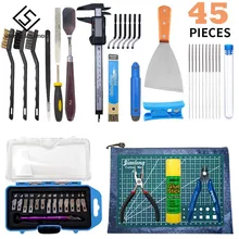 45 pieces 3D printer parts 3D Print Removal Tools kit 3D print finishing tool Retouch Use for 3d printer PLA resin printer model