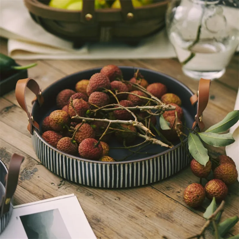 Японская керамическая закусочный хлеб ручной работы в стиле ретро миска с