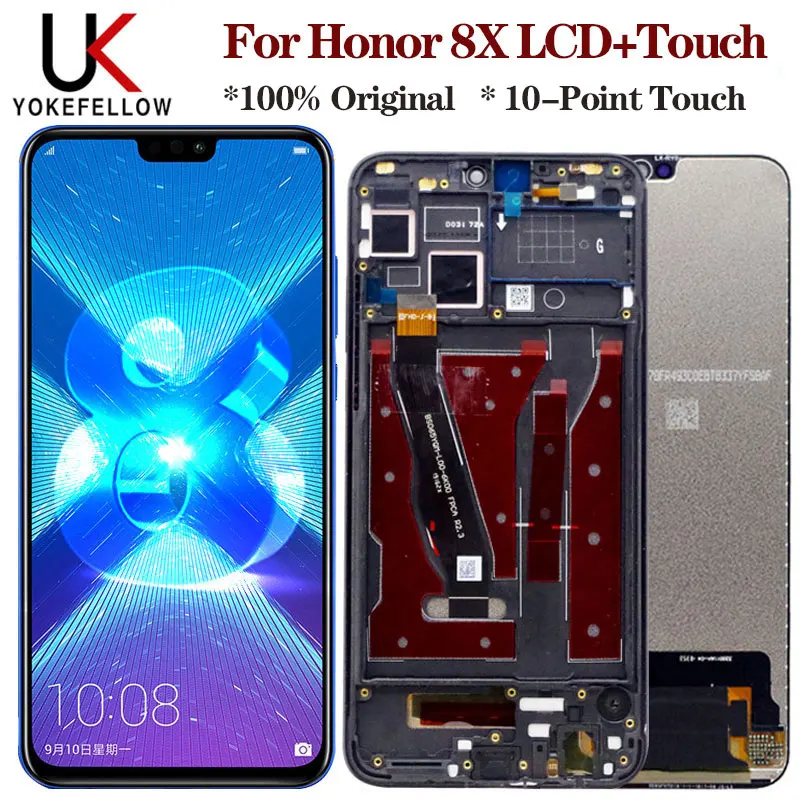 Оригинальный ЖК дисплей 6 5 дюйма для Honor 8X кодирующий преобразователь сенсорного